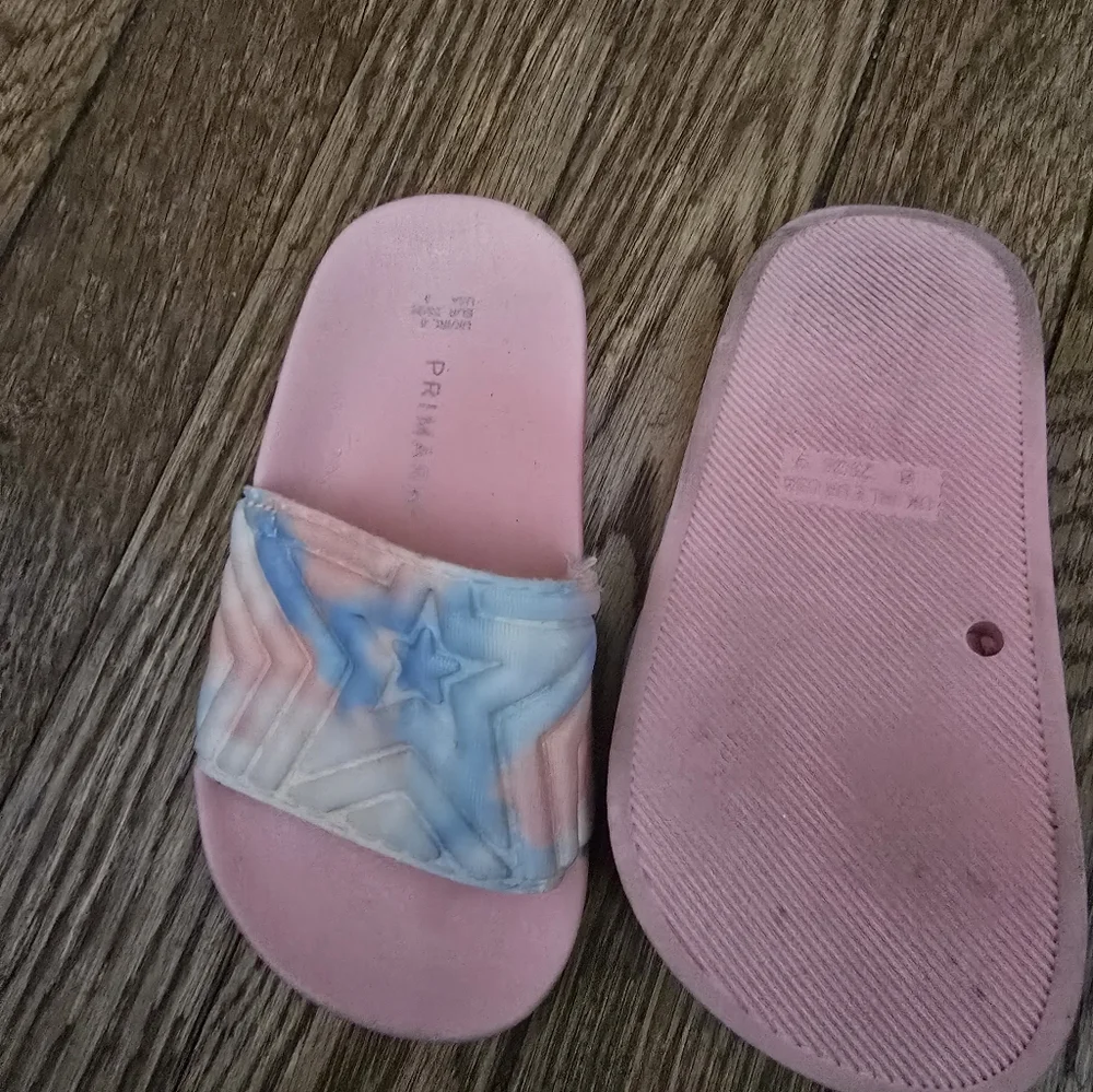 Girls Primark Tie-Dye Star Slides Size 9